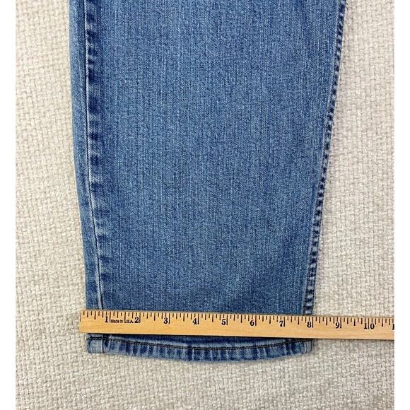 Eddie Bauer Jeans Straight Stretch Women's Size 18P Blue Denim Medium Wash - Picture 10 of 11